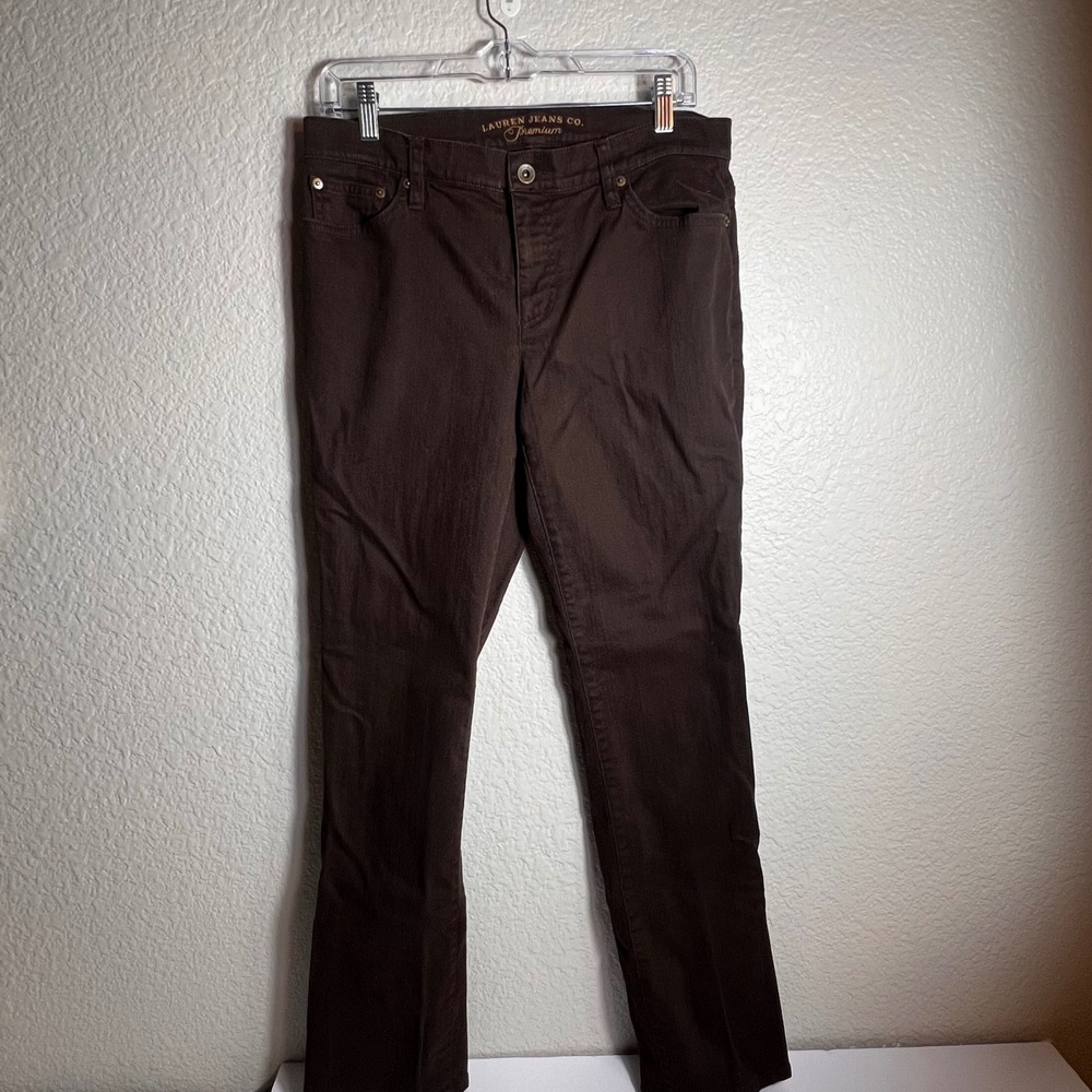 Lauren Jeans Co Premium Black Denim Pants Size 8 Womenswear Comfort Style